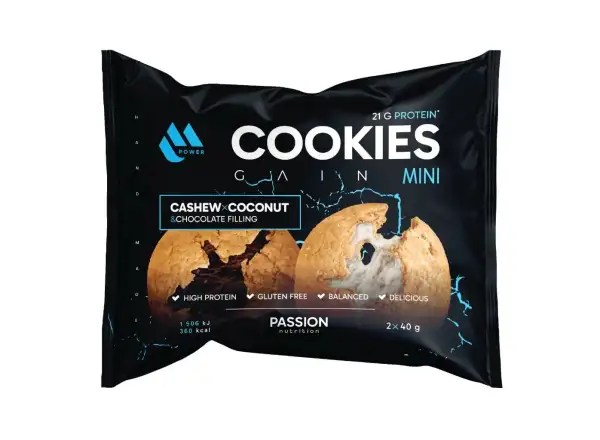 Passion MPower Cookie Gain Mini 2x40 g Cashew, Coconut and Almond