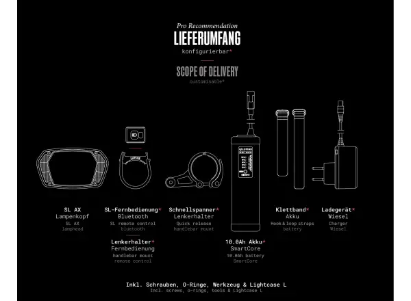 Lupine front light SL AX 3800 lm 10.0 Ah