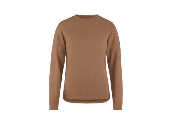 Craft Wool Waffle women's shirt long sleeve brown