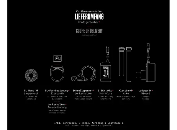 Lupine SL Nano AF front light 1200 lm 5.0 Ah