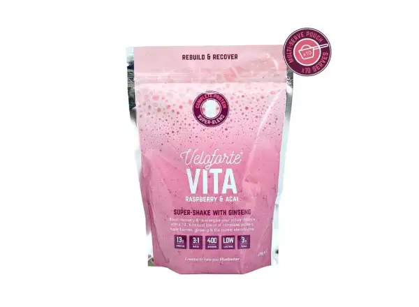 Veloforte Vita Recovery Protein Shake 10 pack recovery drink Raspberry & Acai