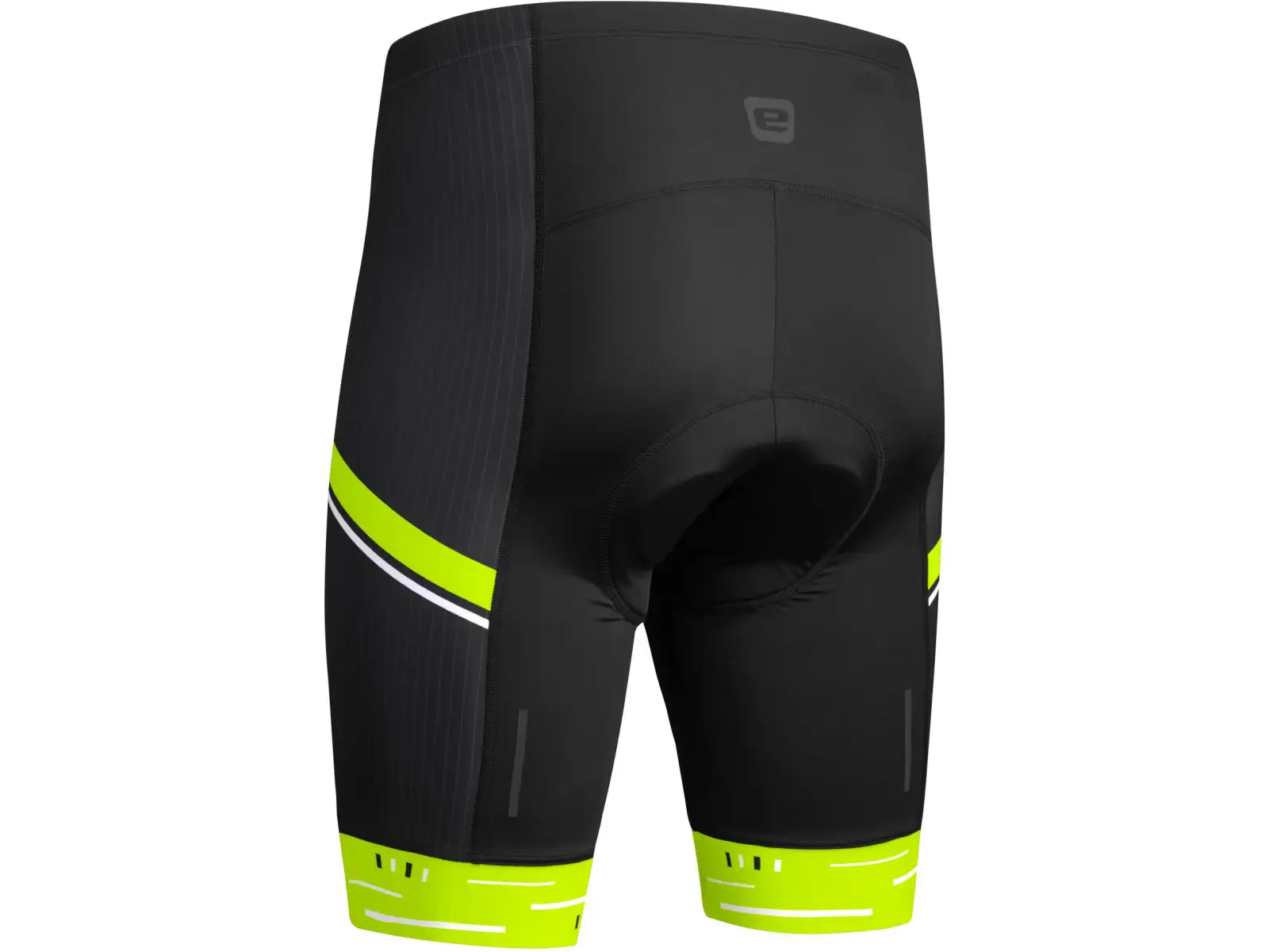 Etape Racing 2.0 men's shorts with pad black/yellow fluo