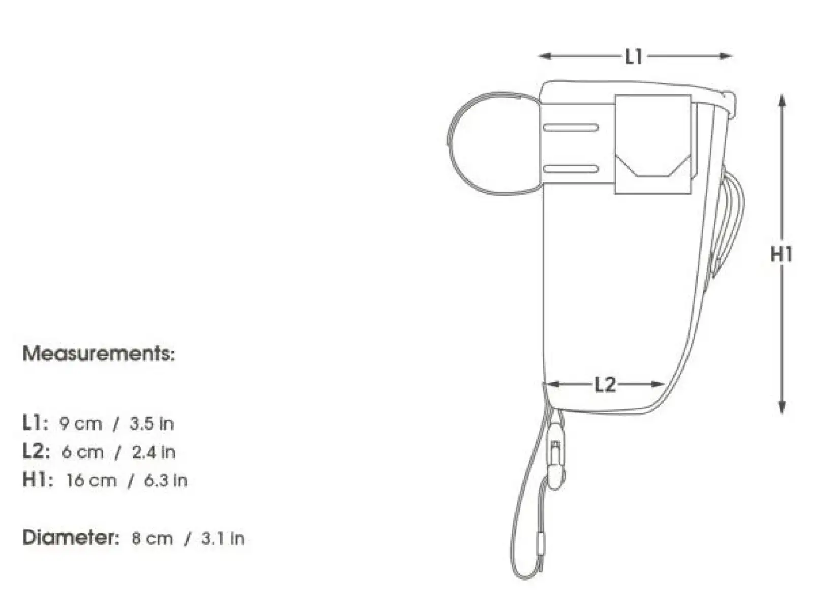 Apidura Backcountry Food Pouch 0.8 l handlebar bag