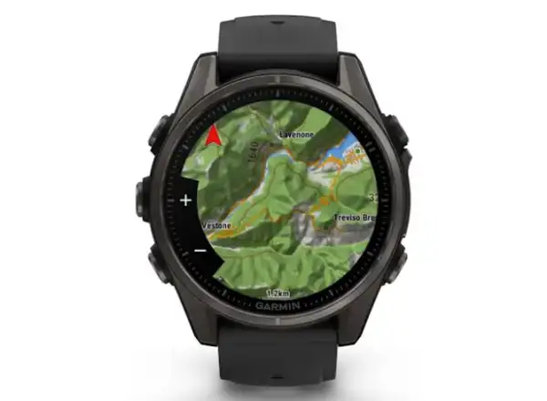 Garmin fenix 8 - 43 mm AMOLED Sapphire smart watch Carbon titanium Black/Pebble grey