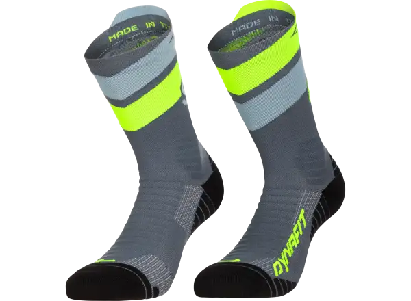 Dynafit Ultra Crew running socks Cinder/Ultra Yellow