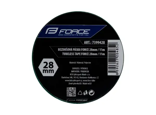 Force tubeless tape 28 mm x 11 m green