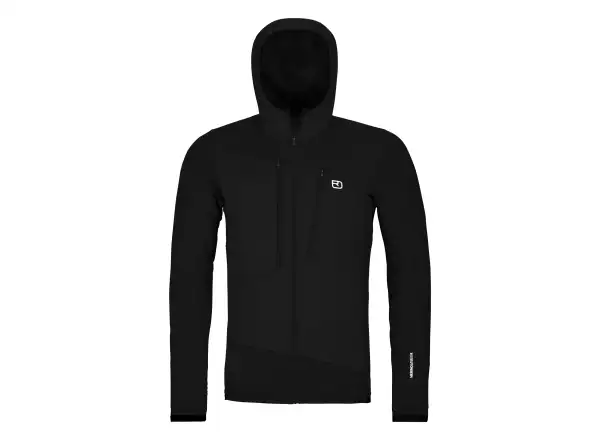 Ortovox Fleece Grid Hoody men's sweatshirt Black Raven
