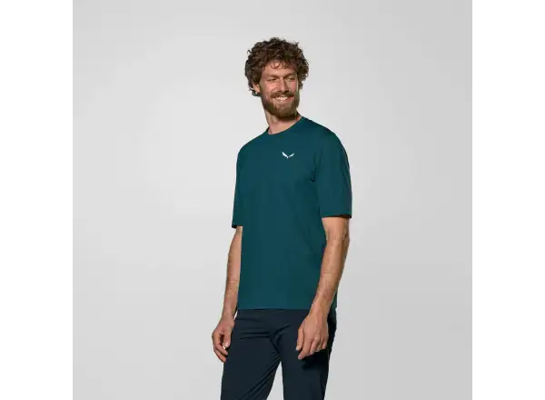 Salewa Pedroc Dry Light men's short sleeve T-shirt Pond blue
