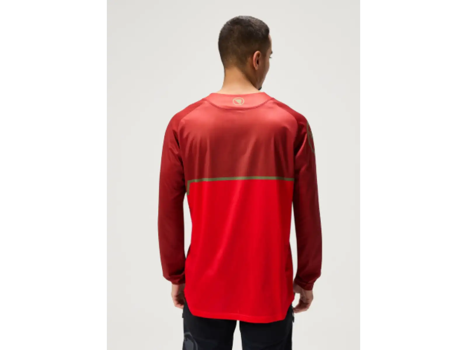 Endura Singletrack Core Printed Tee men's jersey long sleeve Flame Red