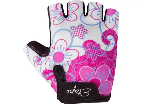 Etape Rex children's cycling gloves short white/pink