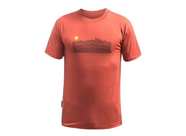 Sensor Merino Active Sunrise men's layer short sleeve Terracota