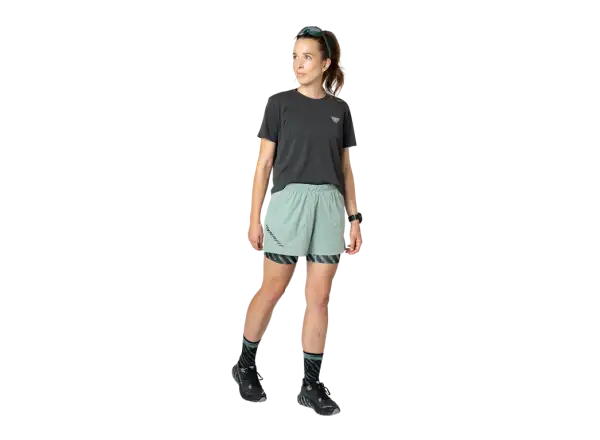 Dynafit Trail 2in1 women's running shorts Jadelite