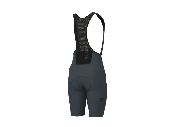 Alé R-EV1 GO men's shorts with pad and bib Titanium