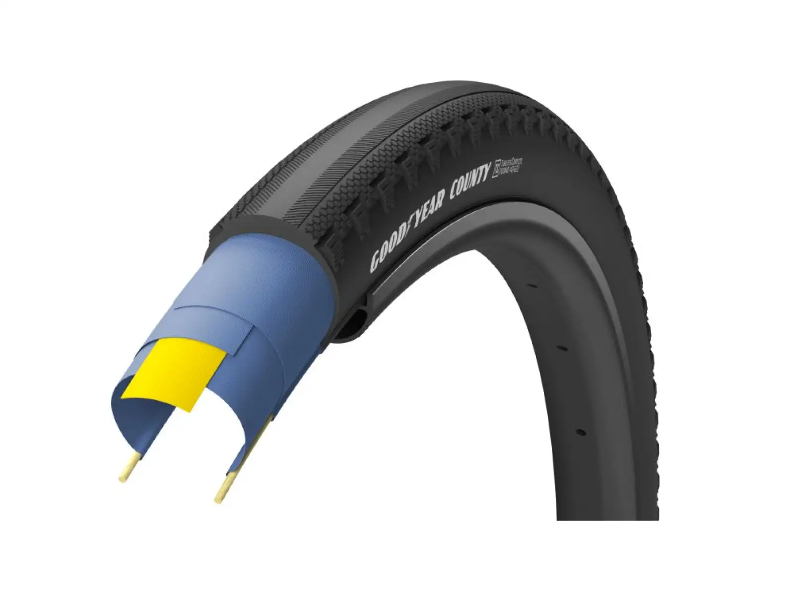 Goodyear County Ultimate Tubeless Complete 650x50 gravel tire kevlar Black
