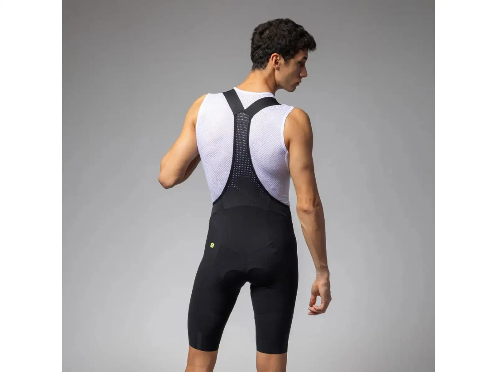 Alé R-EV1 Sprinter men's shorts with pad and braces Black
