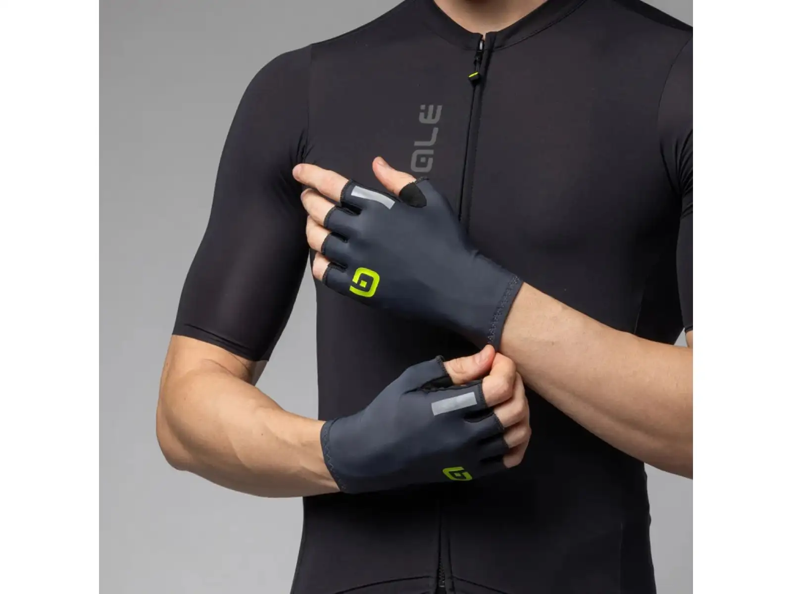 Alé Cima cycling gloves short Grey