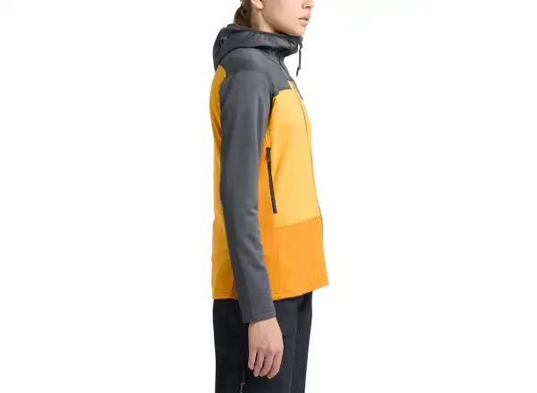 Haglöfs ROC Flash Mid women's sweatshirt Magnetite/Sunny Yellow