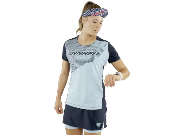 Dynafit Alpine Pro 2v1 women's running skirt with inner shorts Blueberry Marine Blue