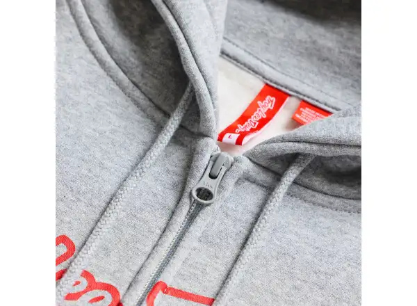 Troy Lee Designs Signature men's zip-up hoodie Gray heather/Red
