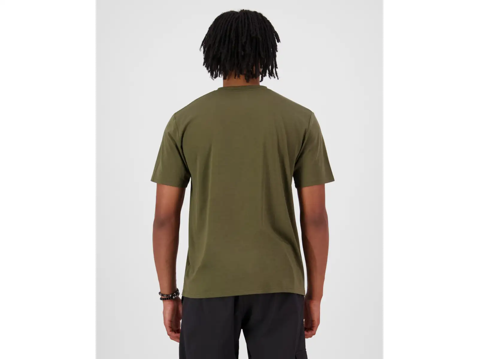 Mons Royale Icon Merino men's short sleeve shirt Dark Olive