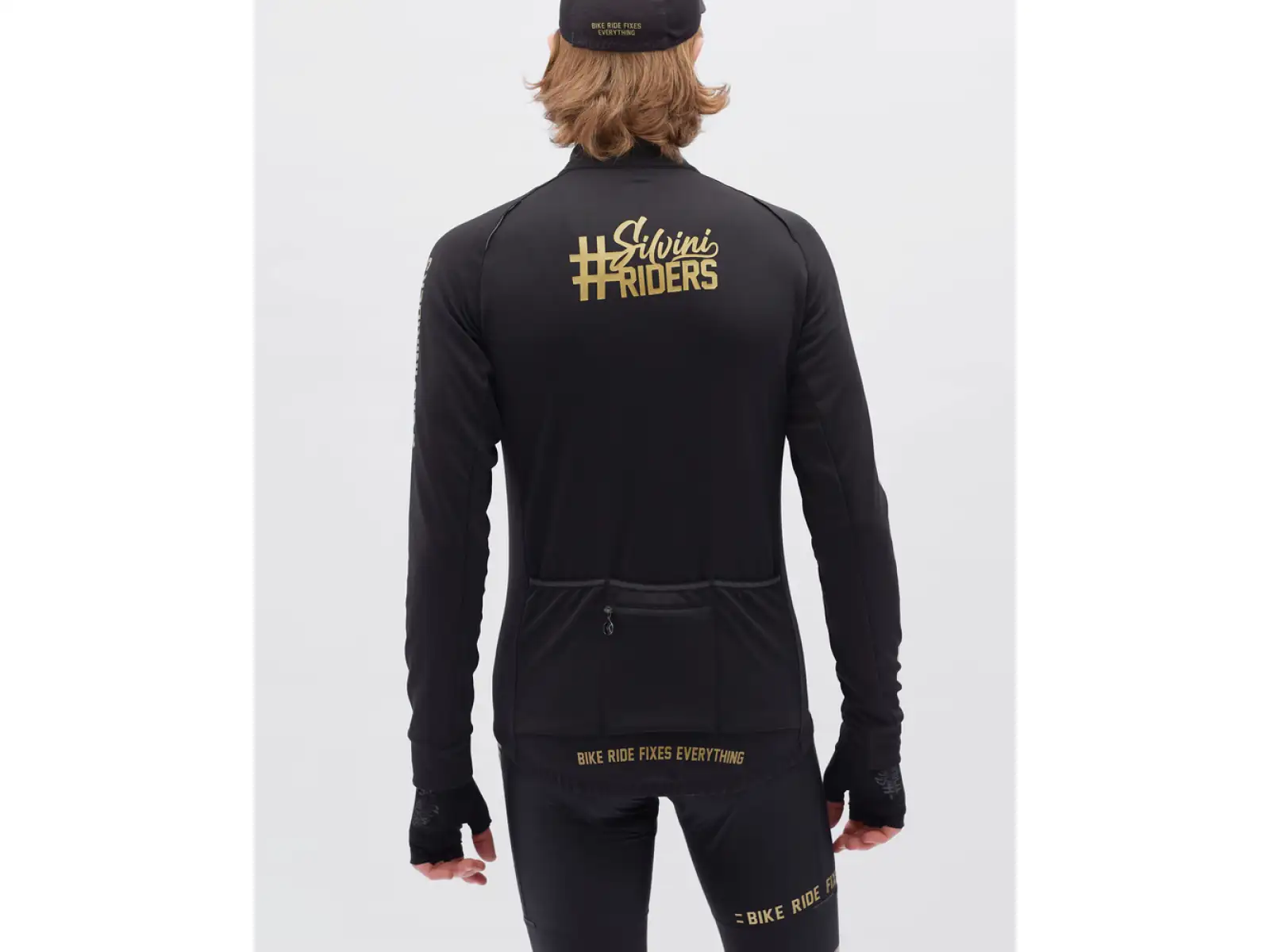 Silvini Leverono men's jersey long sleeve Black/Gold