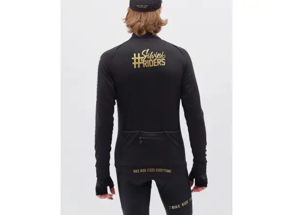 Silvini Leverono men's jersey long sleeve Black/Gold