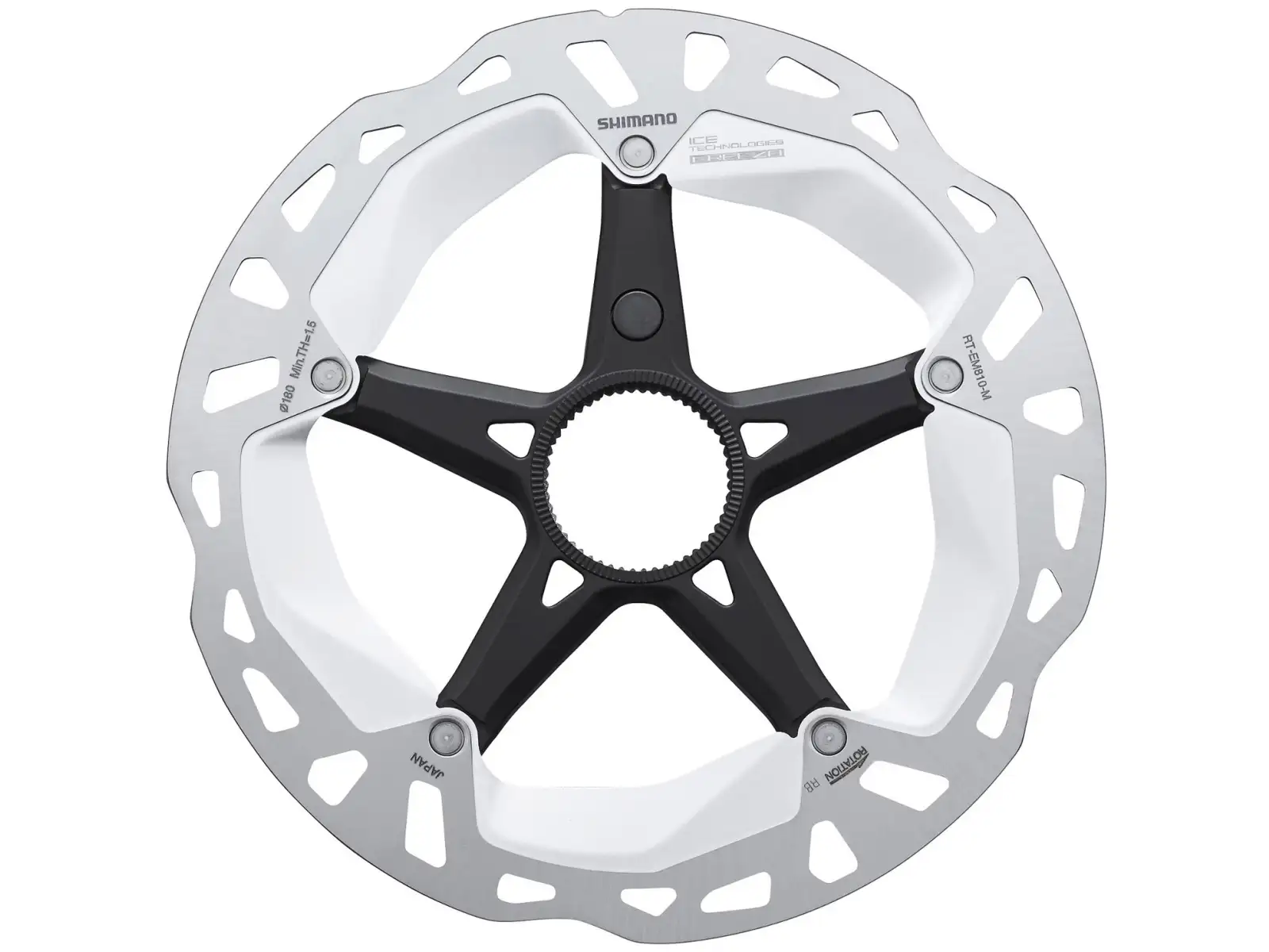 Shimano RT-EM810 brake rotor for E-Bike 160 mm, center lock, inner lock ring