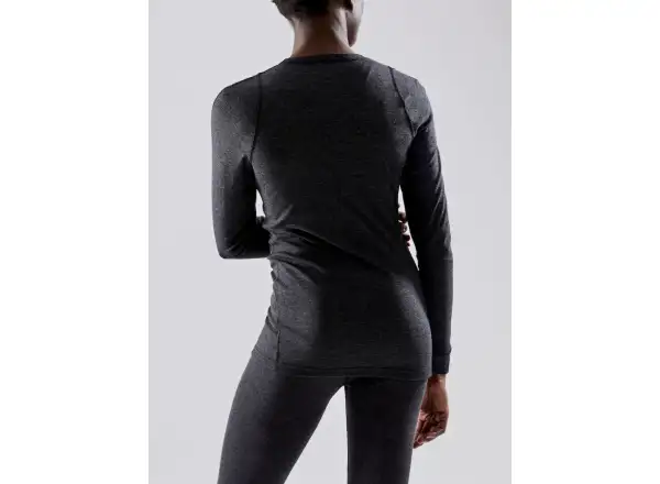 Craft Core Wool Merino women's set long sleeve shirt+pants black