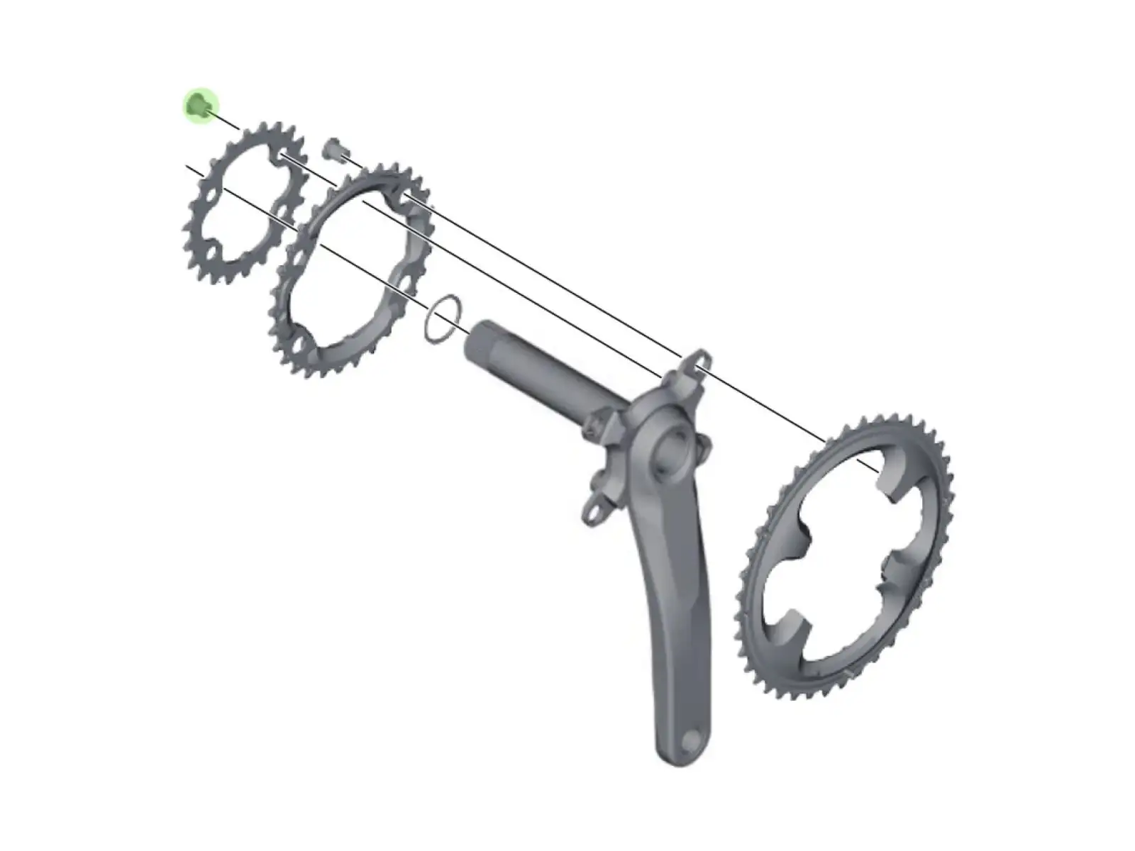 Shimano Small Chainring Bolts M8x8.5 mm – Y1NV98040
