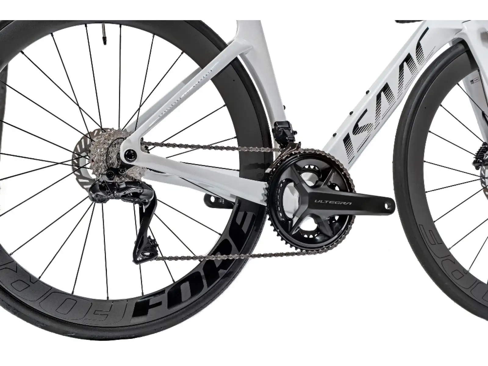 Isaac Meson Ultegra Di2 road bike Mineral White