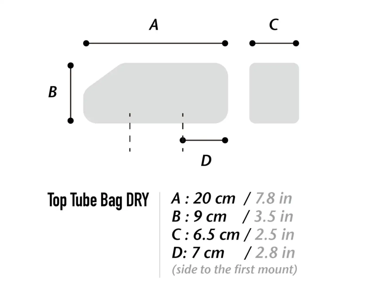 Woho X-Touring Top-tube Bag Dry 1.1 l frame bag Diamond CyberCam Black
