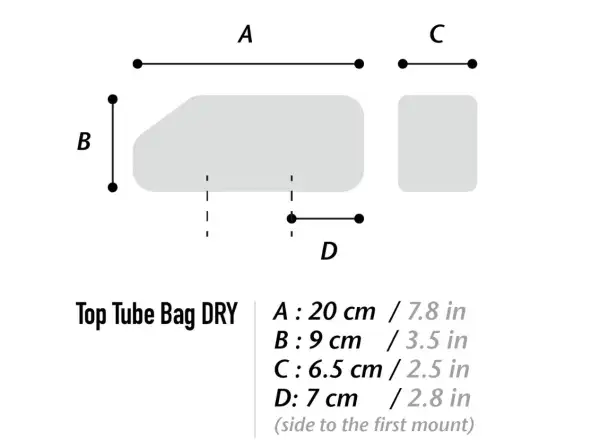 Woho X-Touring Top-tube Bag Dry 1.1 l frame bag Diamond CyberCam Black