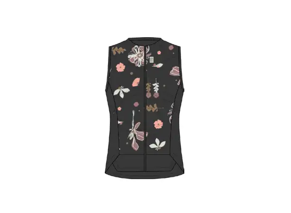 Maloja KekesM. women's vest Deep Black Flora