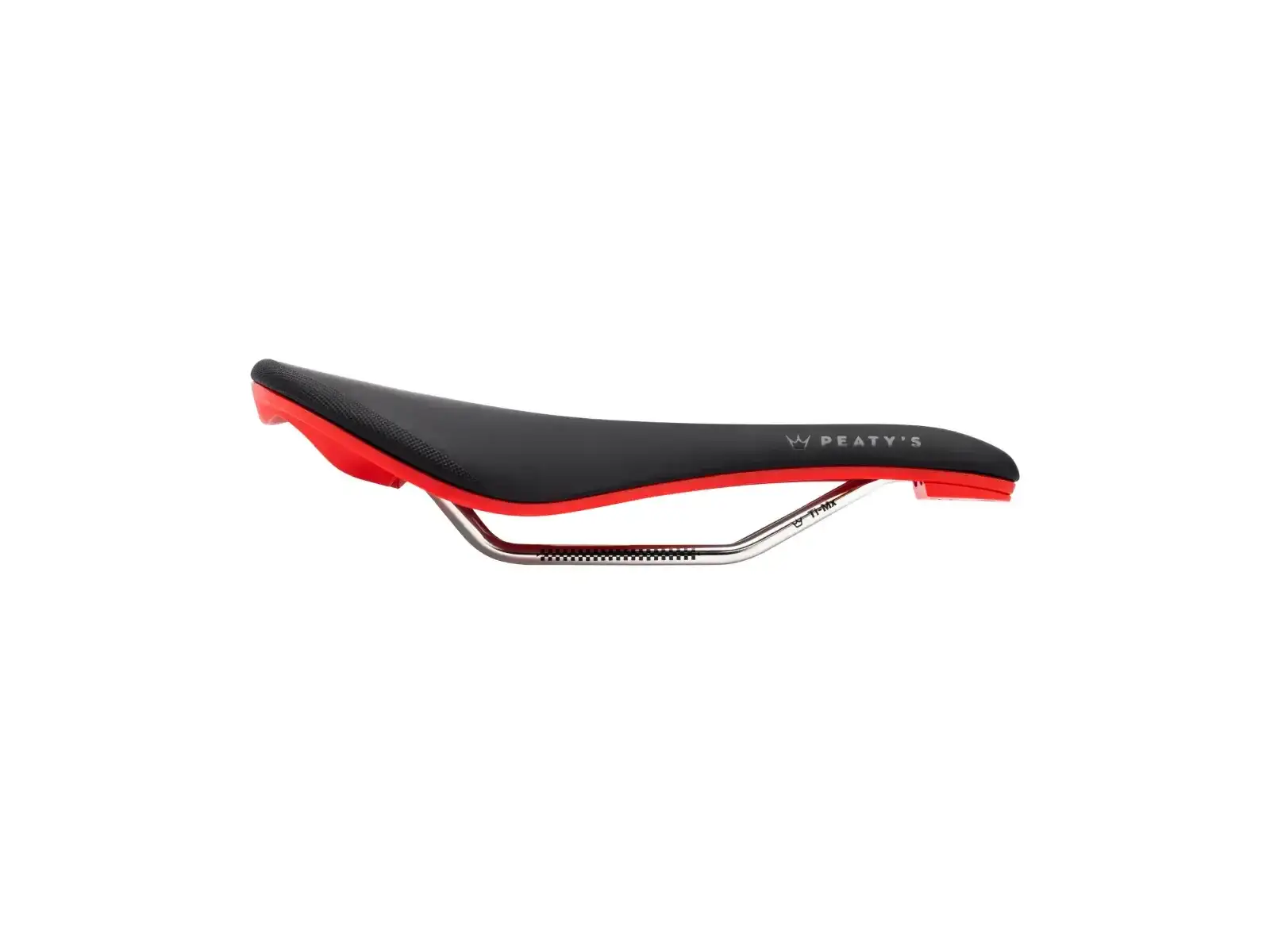 Peatys Monarch saddle TI-MX Rail / Nylon Base Red