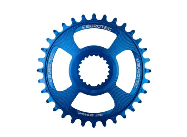 Burgtec Thick Thin DM Shimano chainring 34 tooth blue