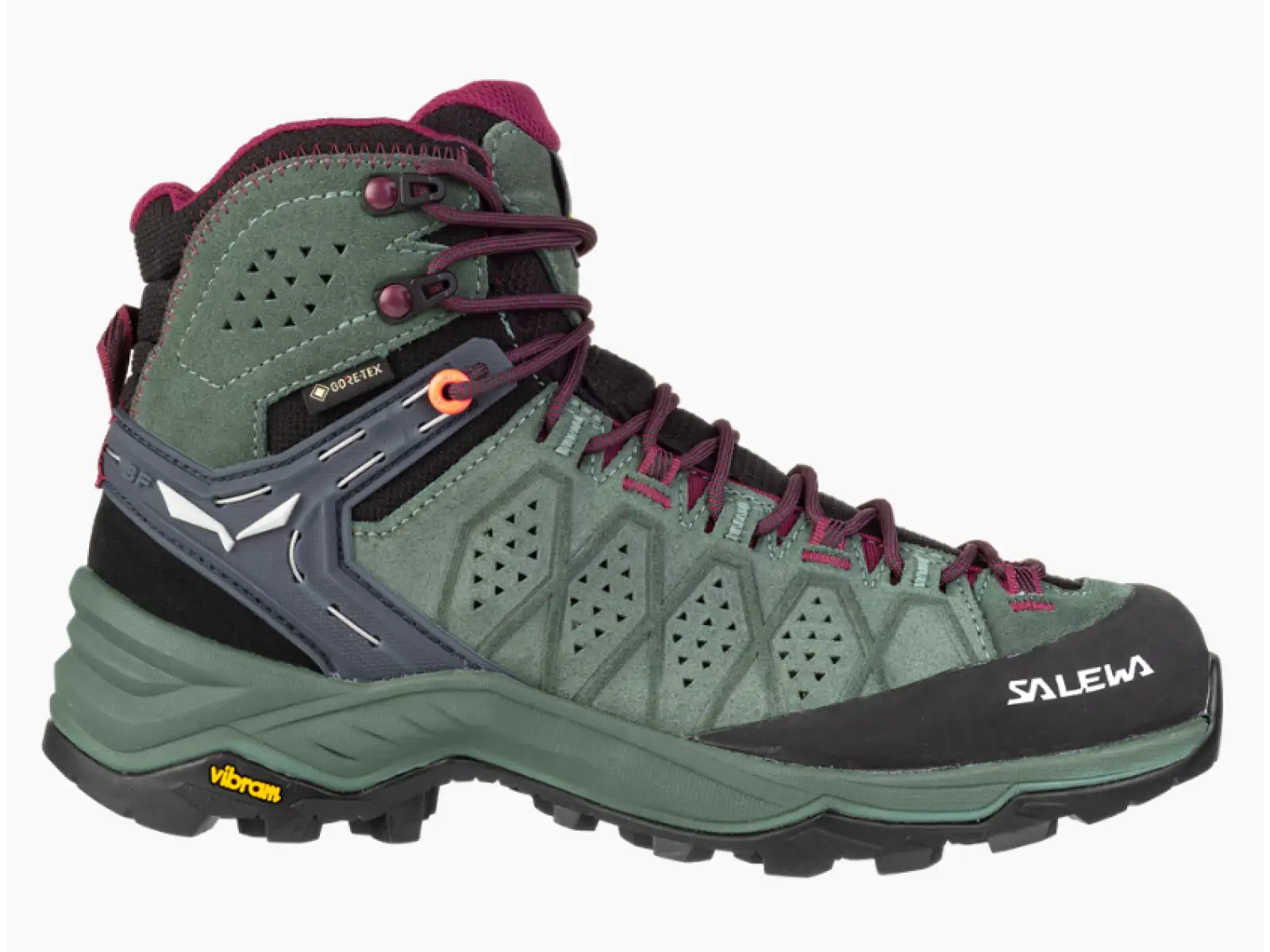 Salewa Alp Trainer 2 Mid GTX women's shoes Duck Green/Rhododendon