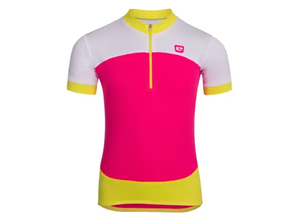Etape Peddy kids jersey short sleeve pink/lime