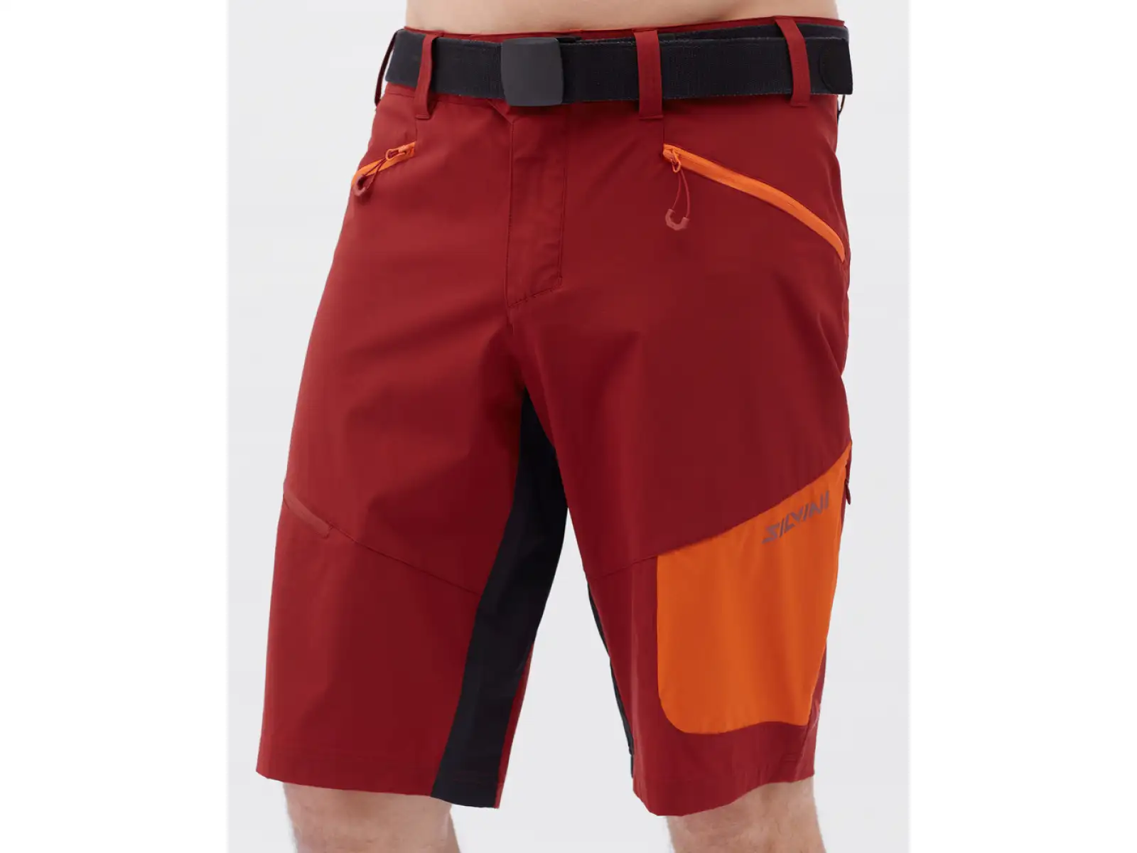 Silvini Rango Pro men's shorts Merlot/Orange