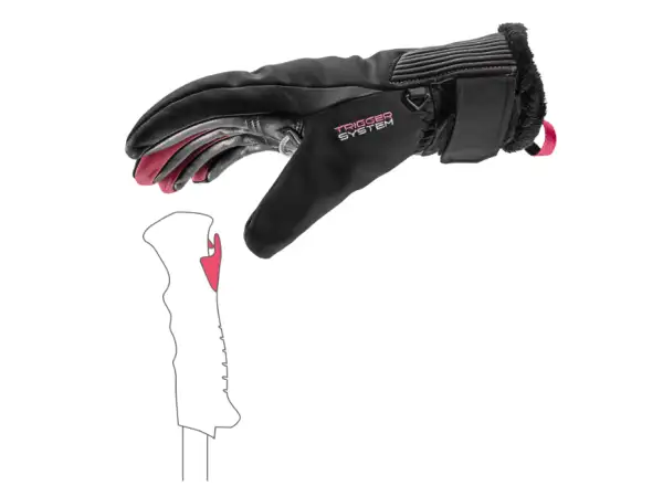 Leki Vallarta 3D Women gloves Black-Rose