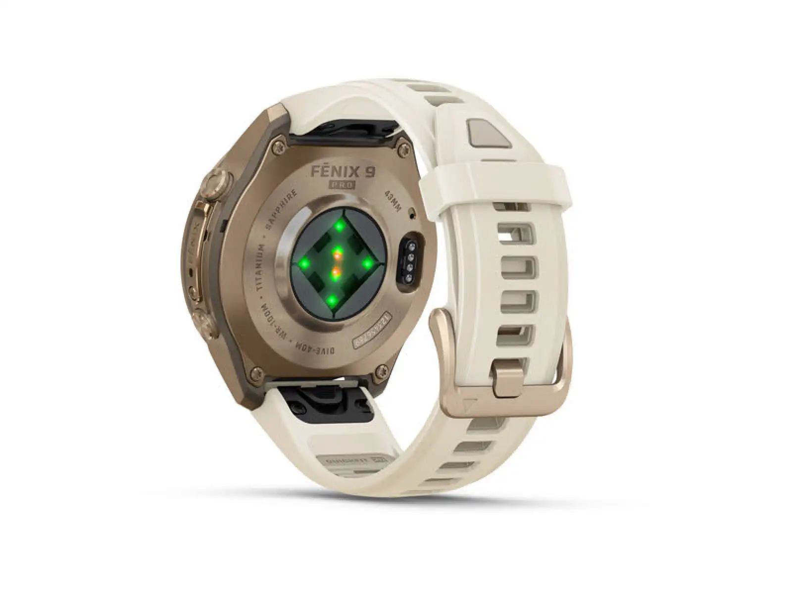 Garmin fenix 9 Pro inReach 43 mm smart watch Autumn gold titanium/Cream/french gray