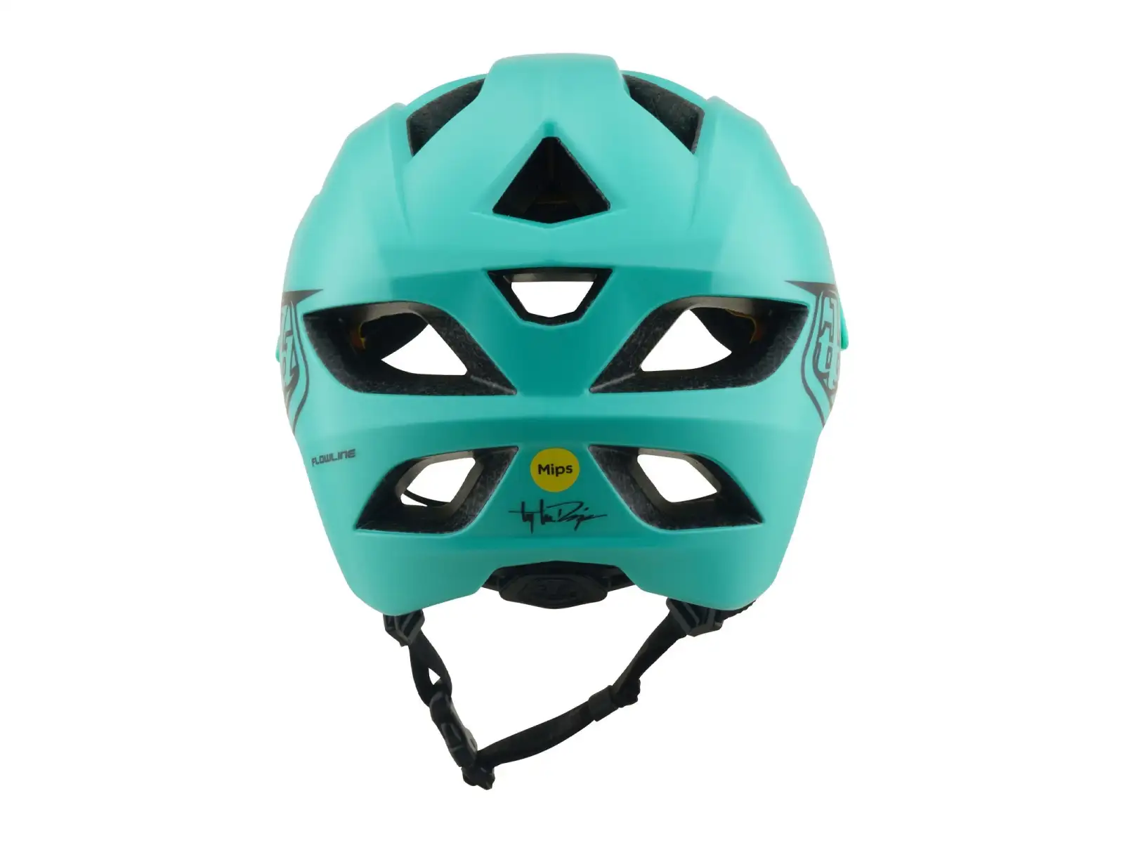 Troy Lee Designs Youth Flowline MIPS kids helmet Point Charcoal/Real Teal