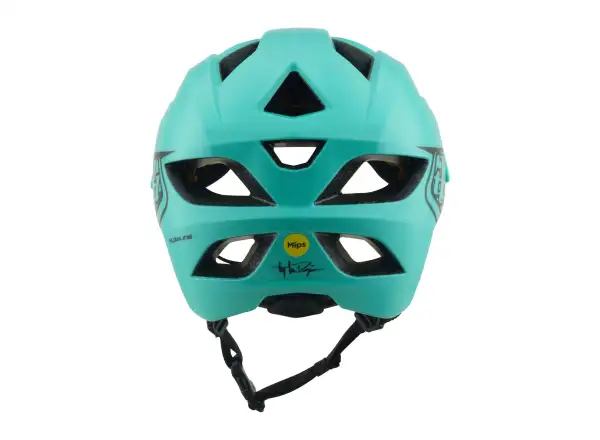 Troy Lee Designs Youth Flowline MIPS kids helmet Point Charcoal/Real Teal