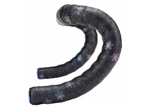 Supacaz Super Sticky Kush Galaxy bar tape Oil Slick/Oil Slick Plugz