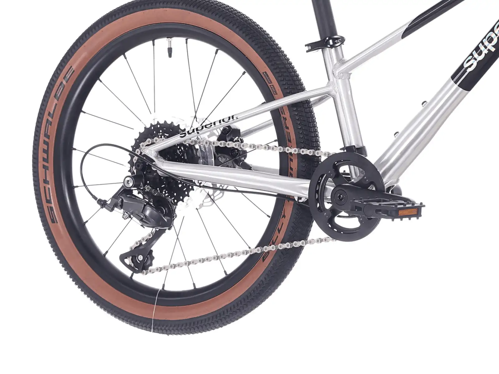 Superior TEAM 20 bike Gloss Brushed Alu / Rainbow Black 9.0"