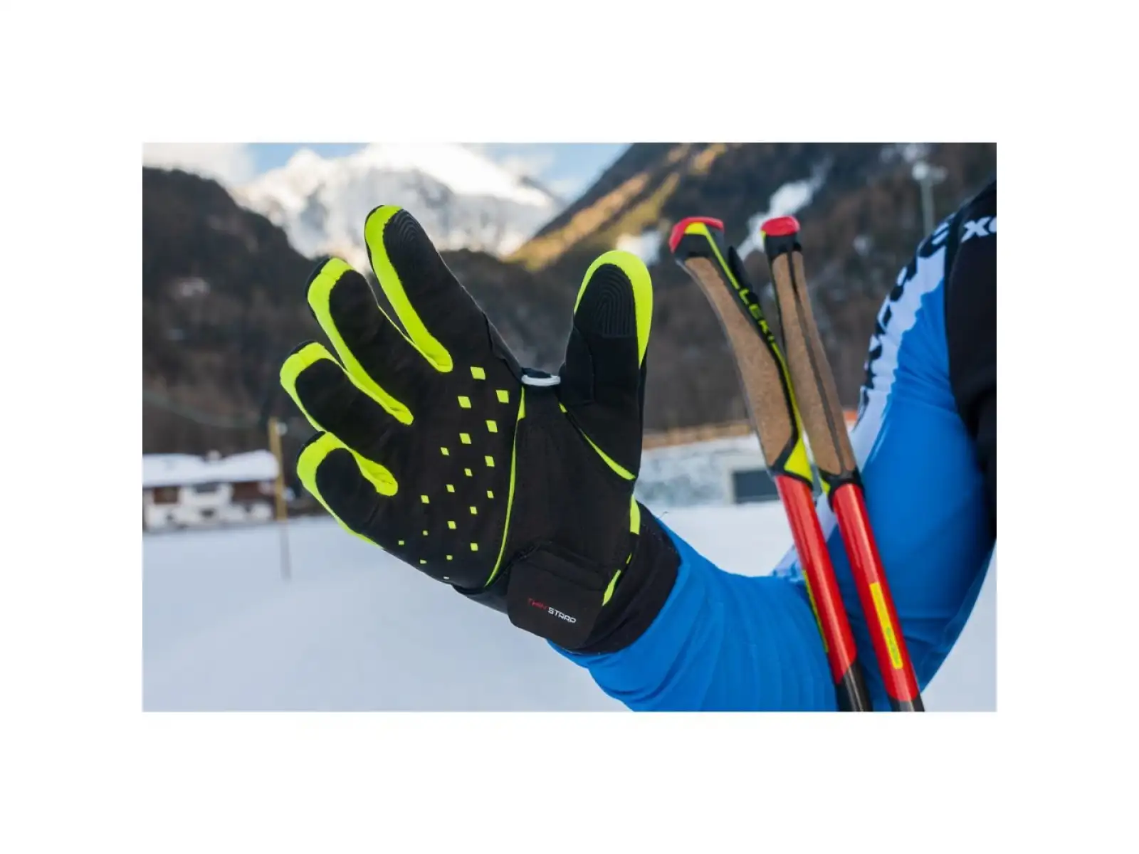 Leki HRC Race Shark cross-country gloves Black/Neon yellow