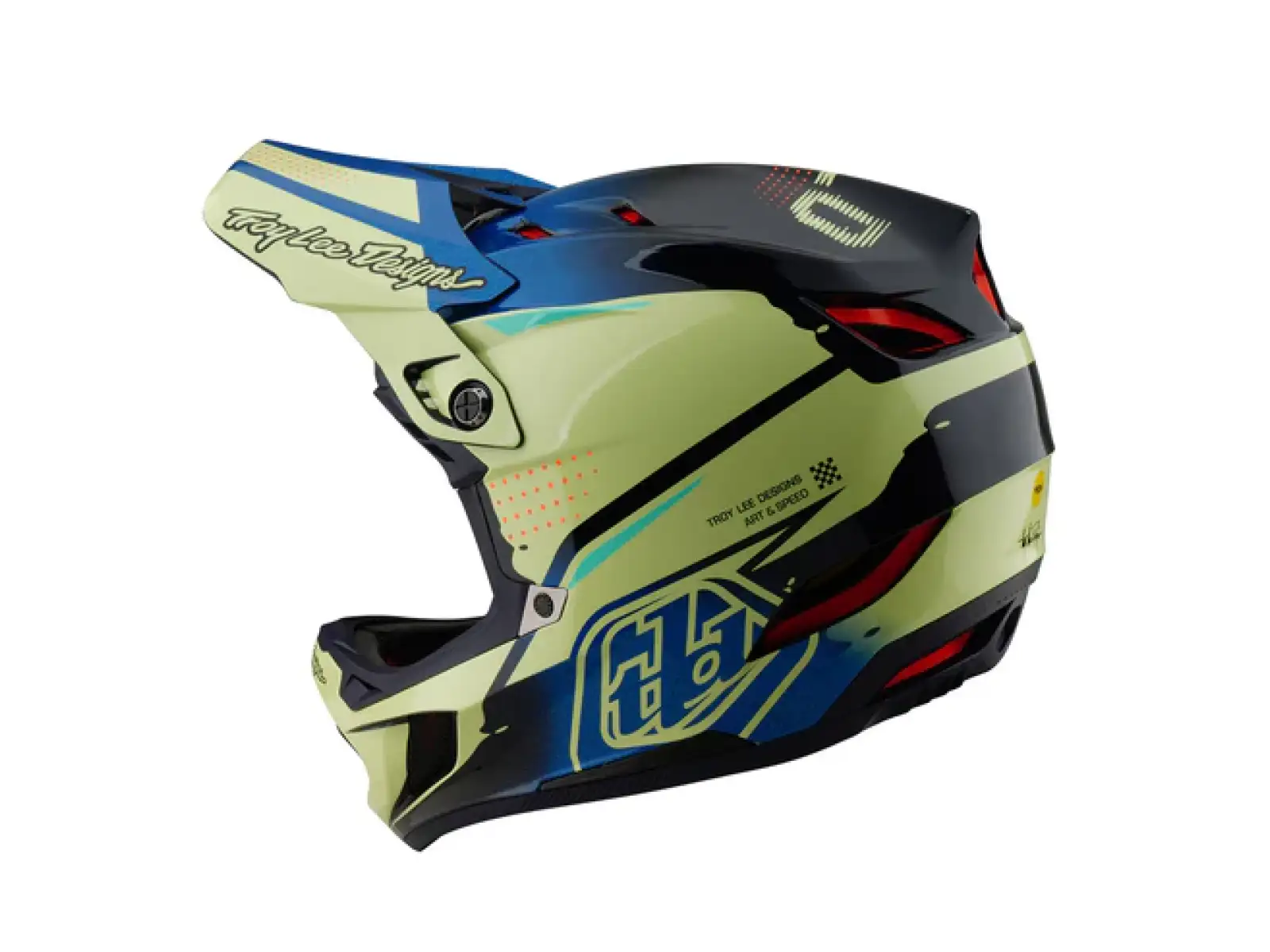 Troy Lee Designs D4 Composite helmet Drip Glo Yellow