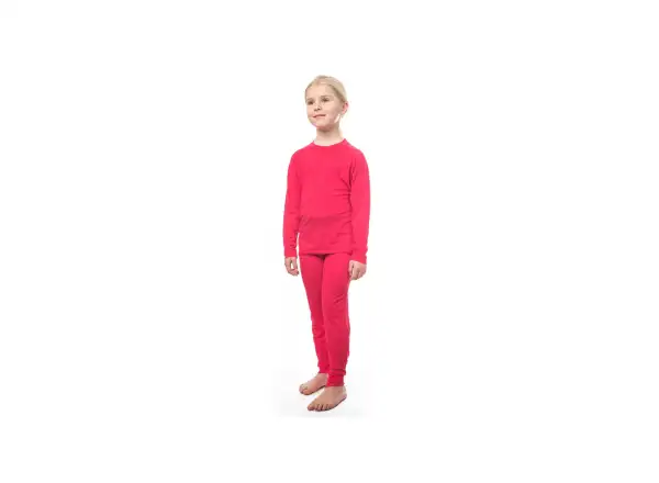 Sensor Merino Air kids set long sleeve shirt + bottom trousers Magenta