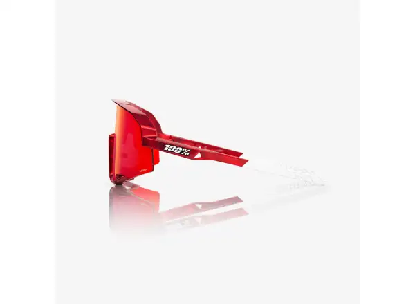 100% Slendale Pidcock Le cycling glasses Gloss Red Holographic HiPER Red Mirror Lens