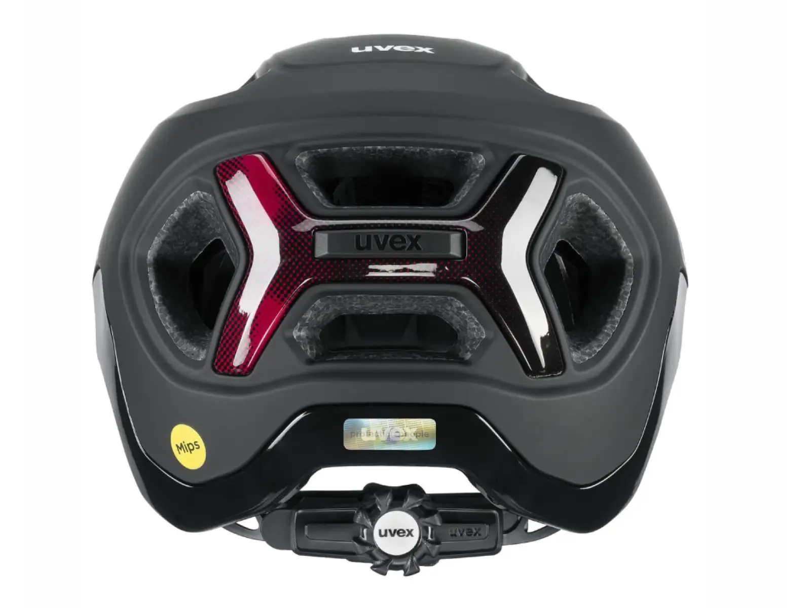 Uvex React MIPS MTB helmet Black/Ruby Red Matt