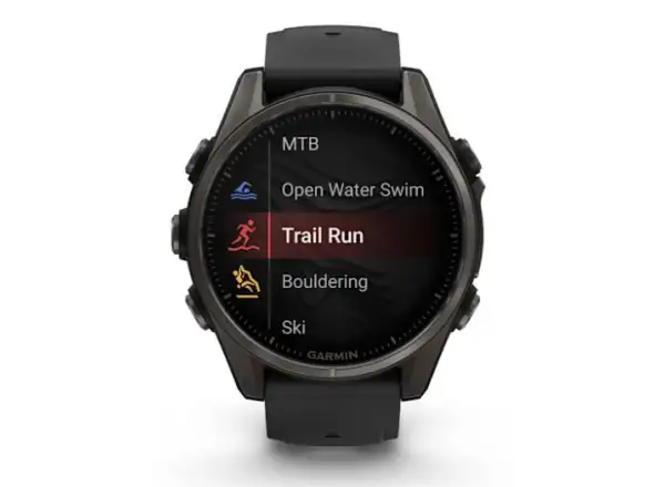 Garmin fenix 8 - 43 mm AMOLED Sapphire smart watch Carbon titanium Black/Pebble grey